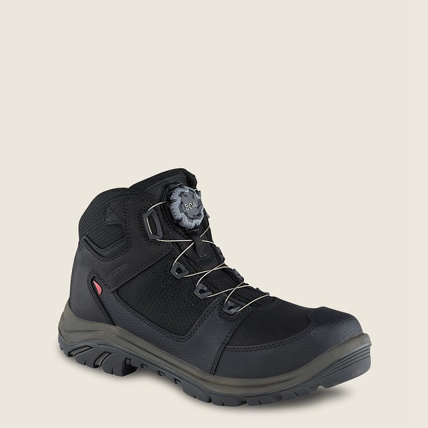 Red Wing Mens Trades - 5-inch Waterproof Safety Toe - Hiking Boots Black/Grey - 6794FAQYU